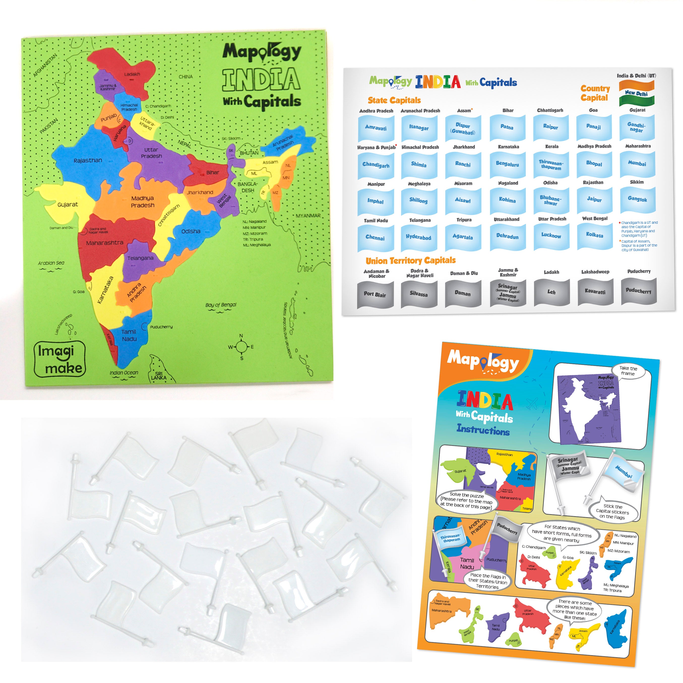 Imagimake Combo puzzle educational + kit creativ 5 in 1