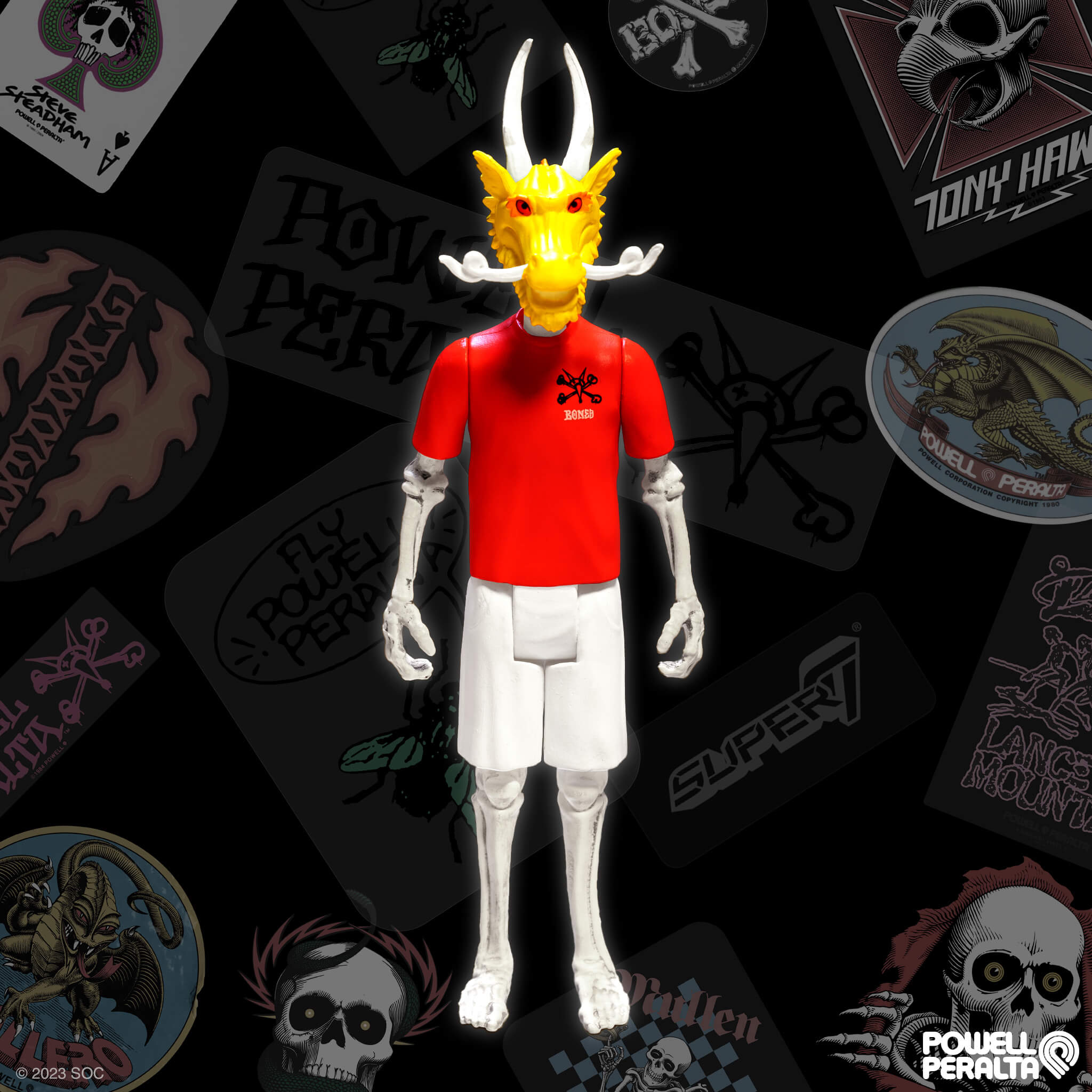Super7 Powell-Peralta Caballero figurina schelet dragon