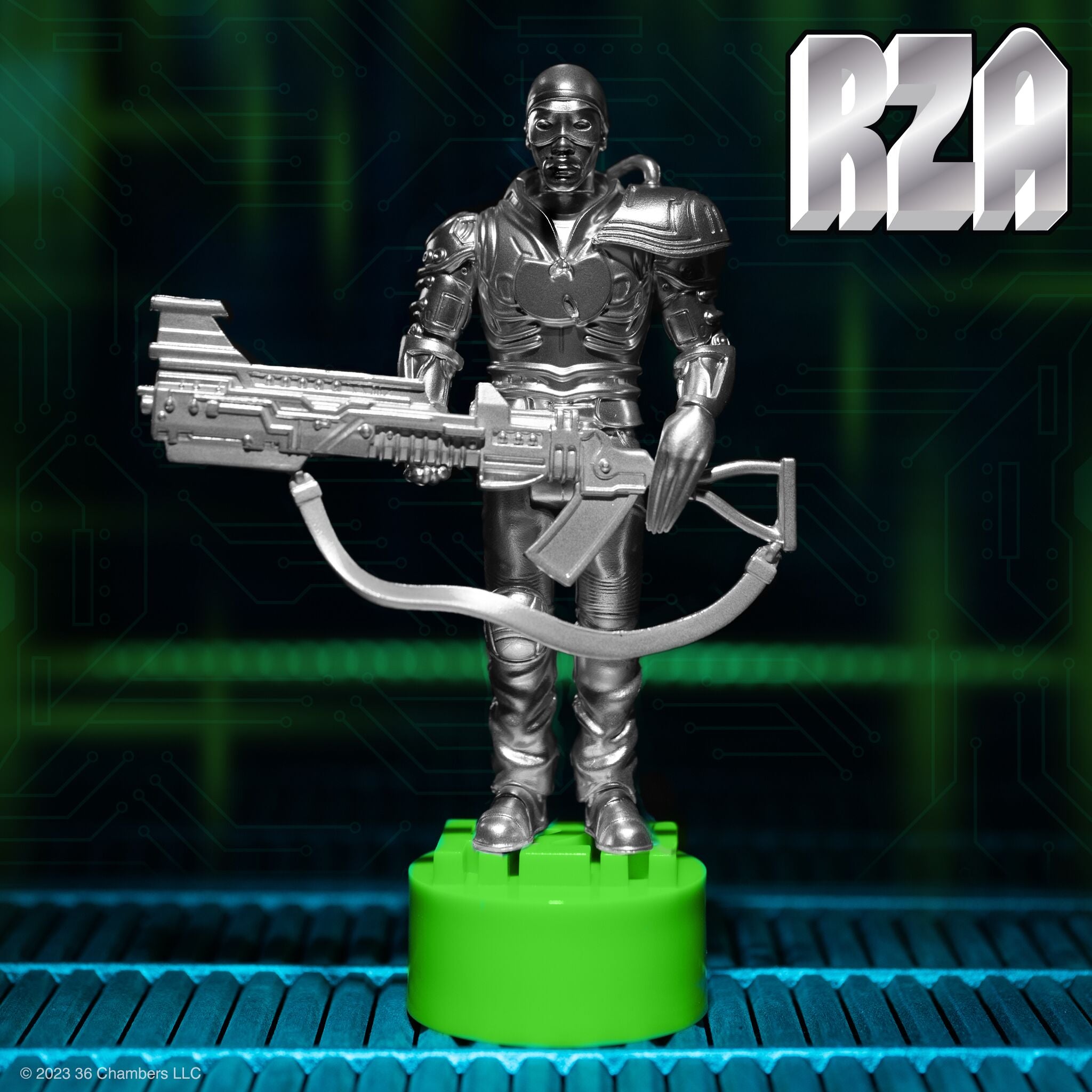 Super7 ReAction Bobby Digital Metallic Silver set figurina disc