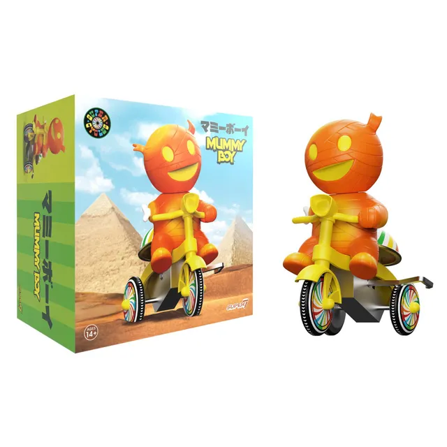 Super7 Super Cycles Mummy Boy figurina tricicla portocalie
