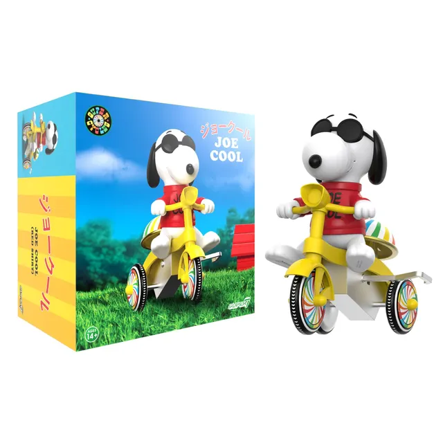 Super7 Peanuts Super Cycles Joe Cool tricicleta galbena