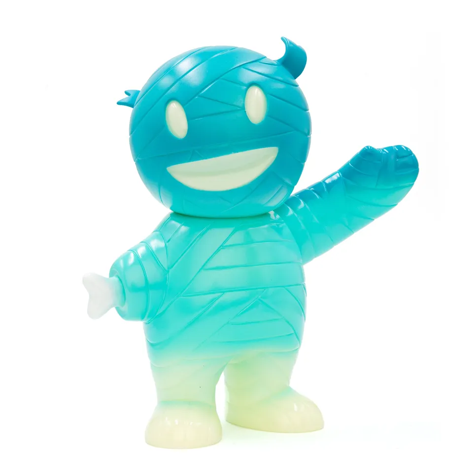 Super7 Japanese Vinyl Mummy Boy figurină glow albastru
