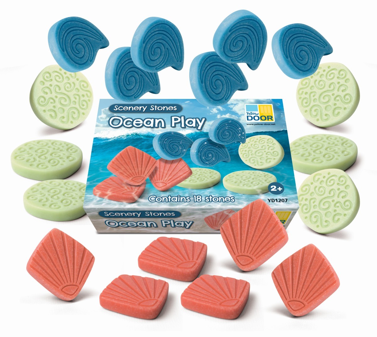 Yellow Door Scenery Stones Ocean Play pietre 18 buc