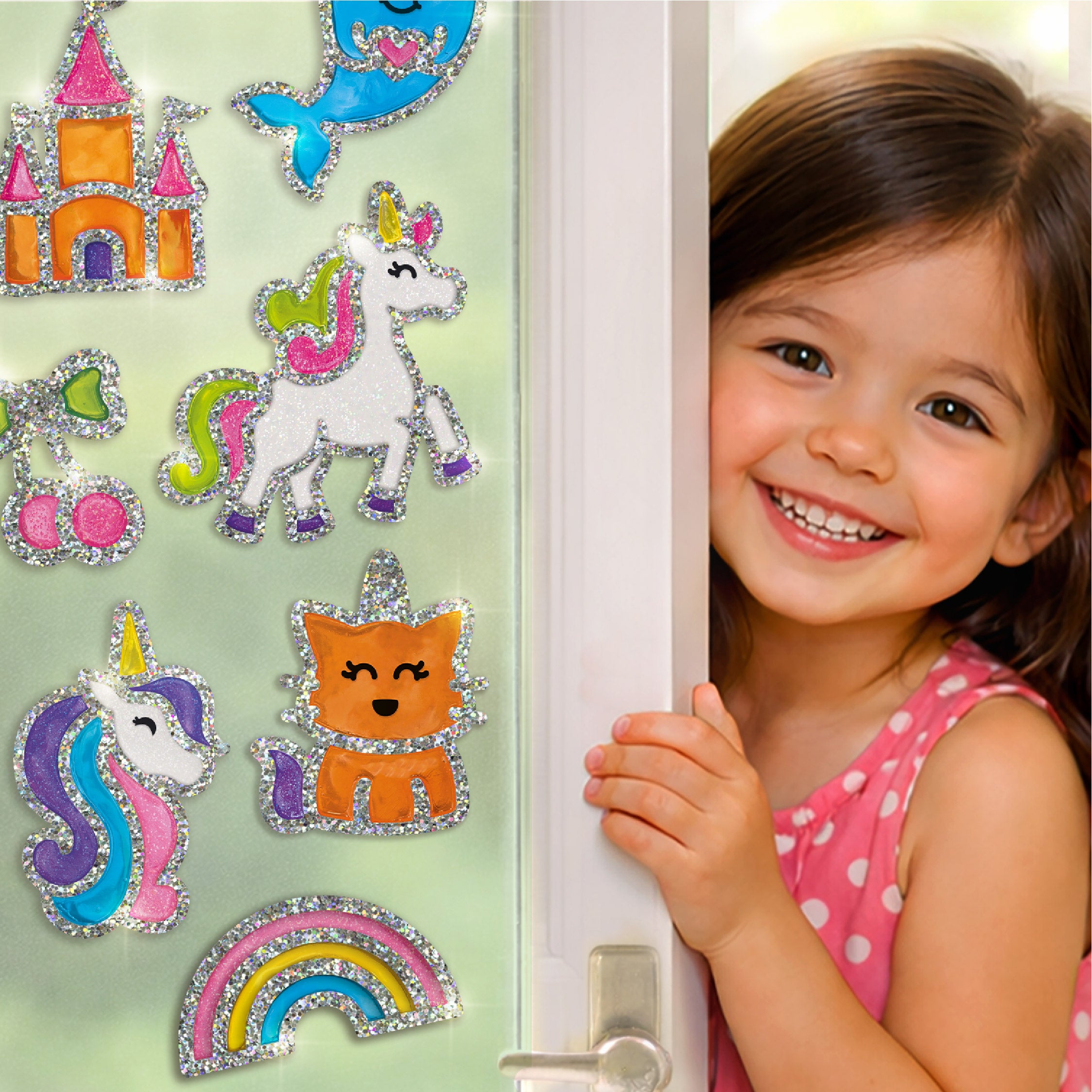 Imagimake Jelly Stickers Unicorn set stickere 3D lucios