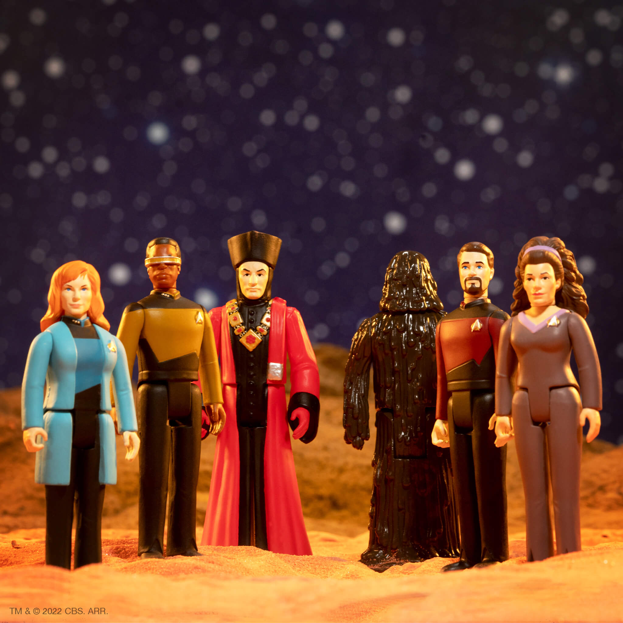 Super7 Star Trek TNG set 6 figurine Wave 2 Next Generation