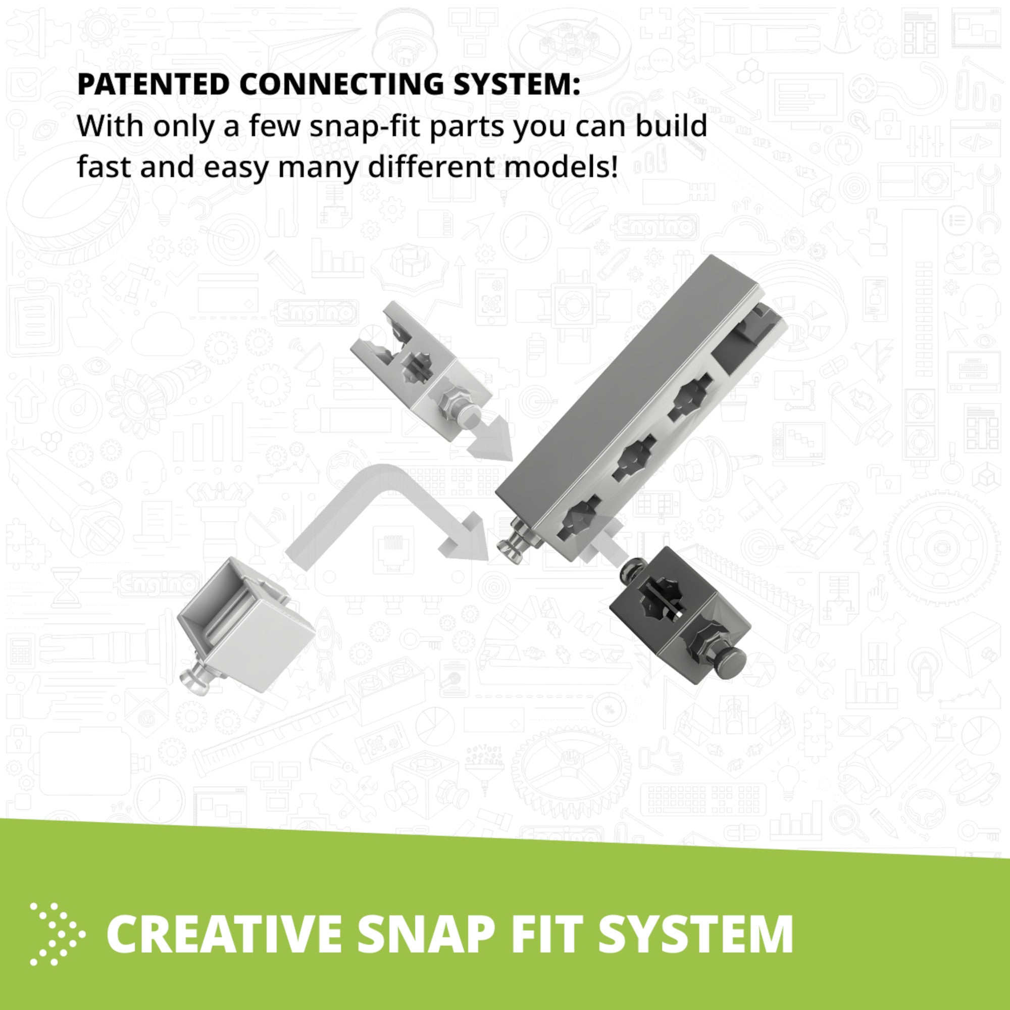 Engino Creative Builder 15 Multimodel set construcție 15 modele șantier