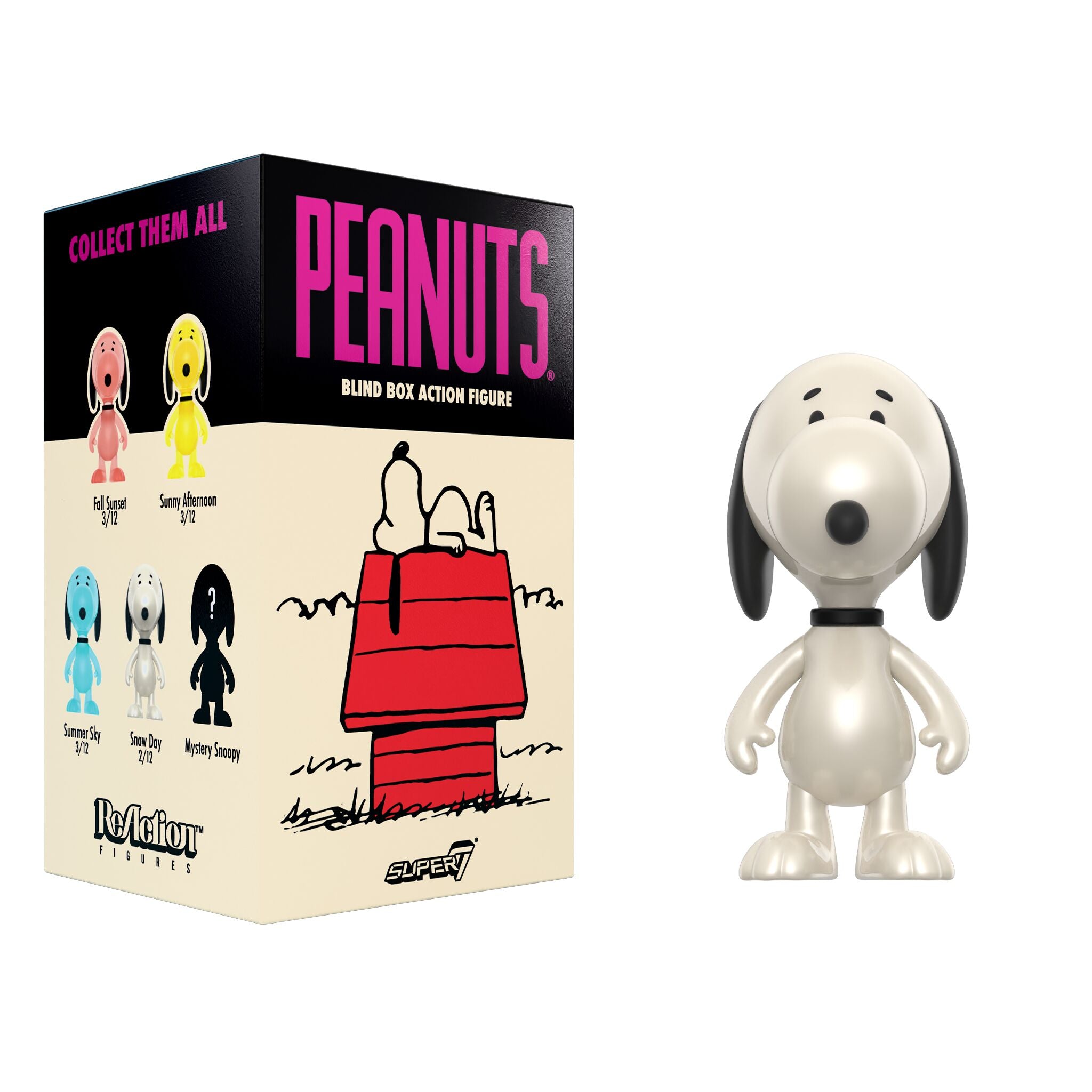 Super7 Peanuts Blind Box More Snoopies figurine set 12 bucati