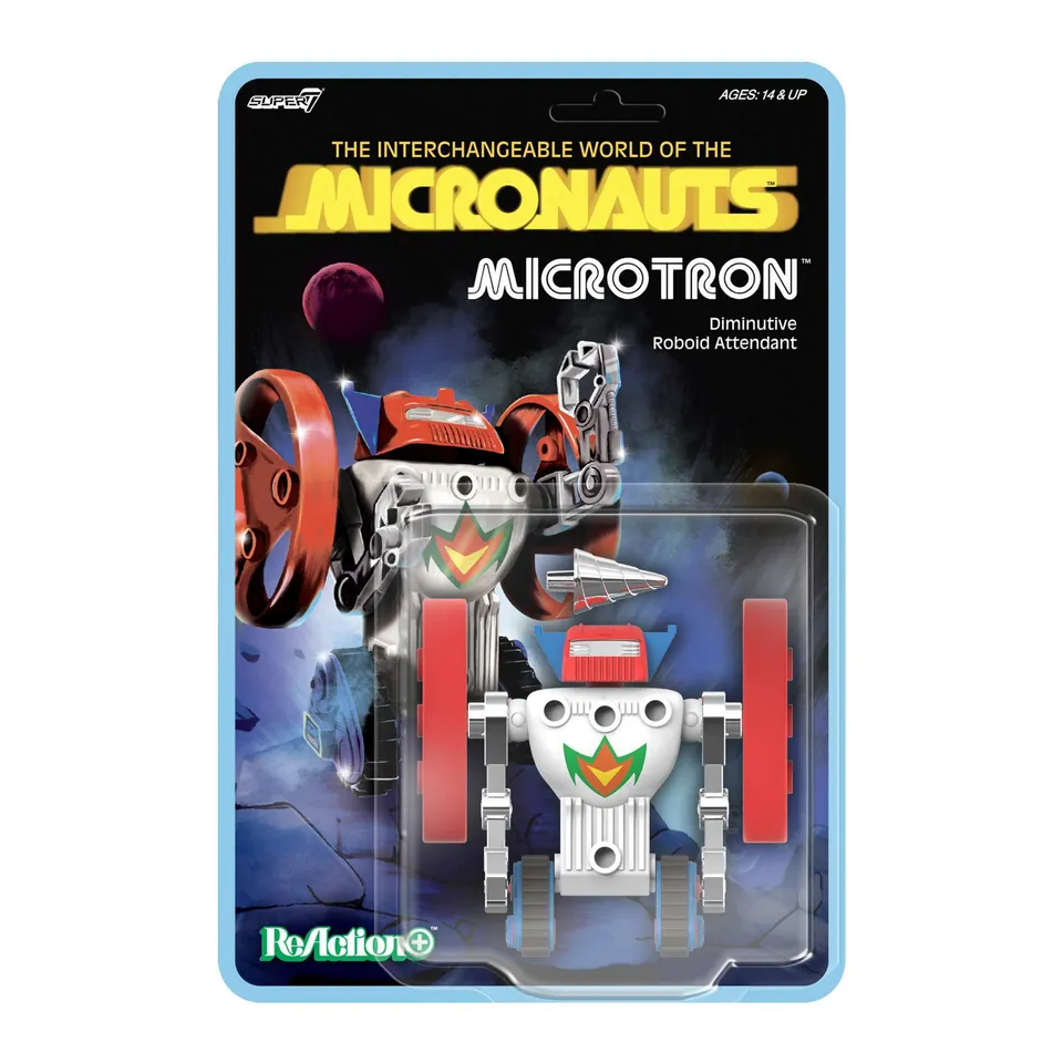 Super7 ReAction+ Micronauts Microtron Wave 02 figurina robot