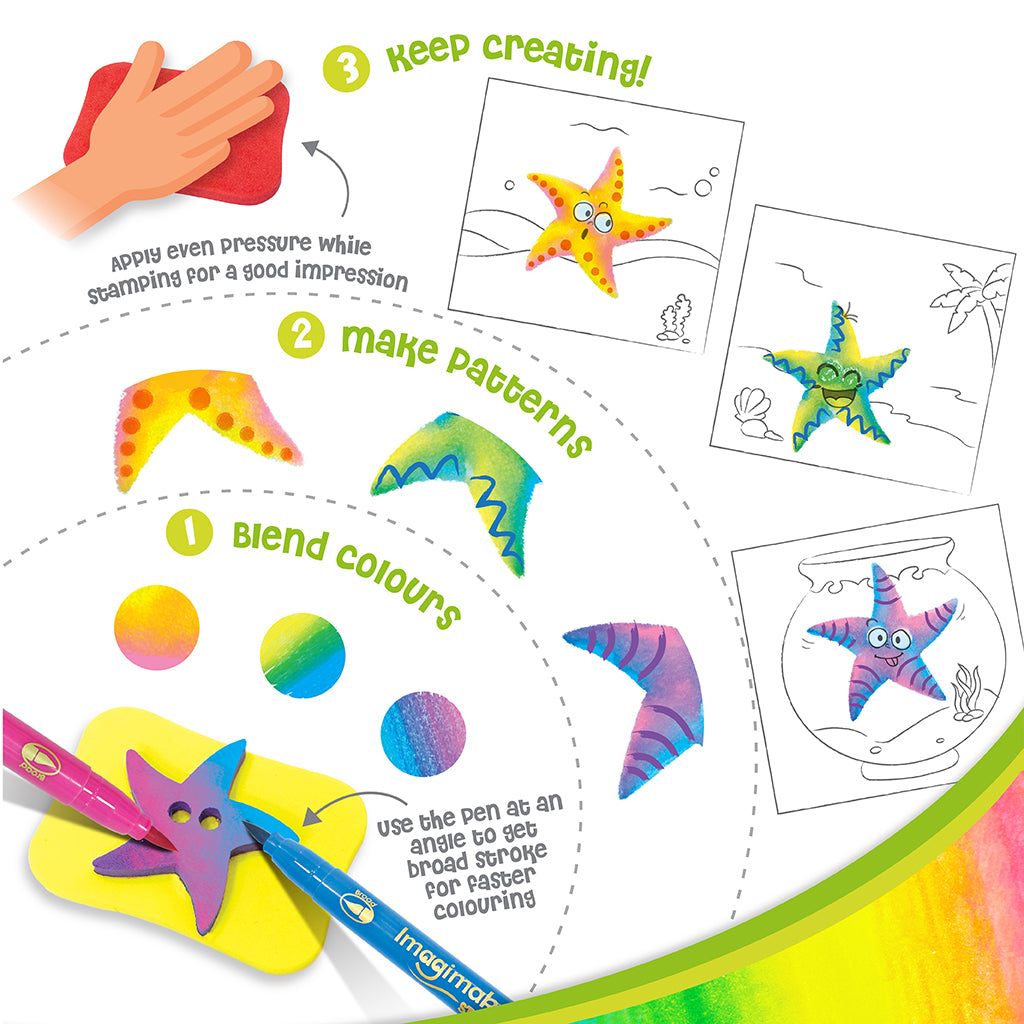 Imagimake Stamp Art set ștampile animale 3+ ani