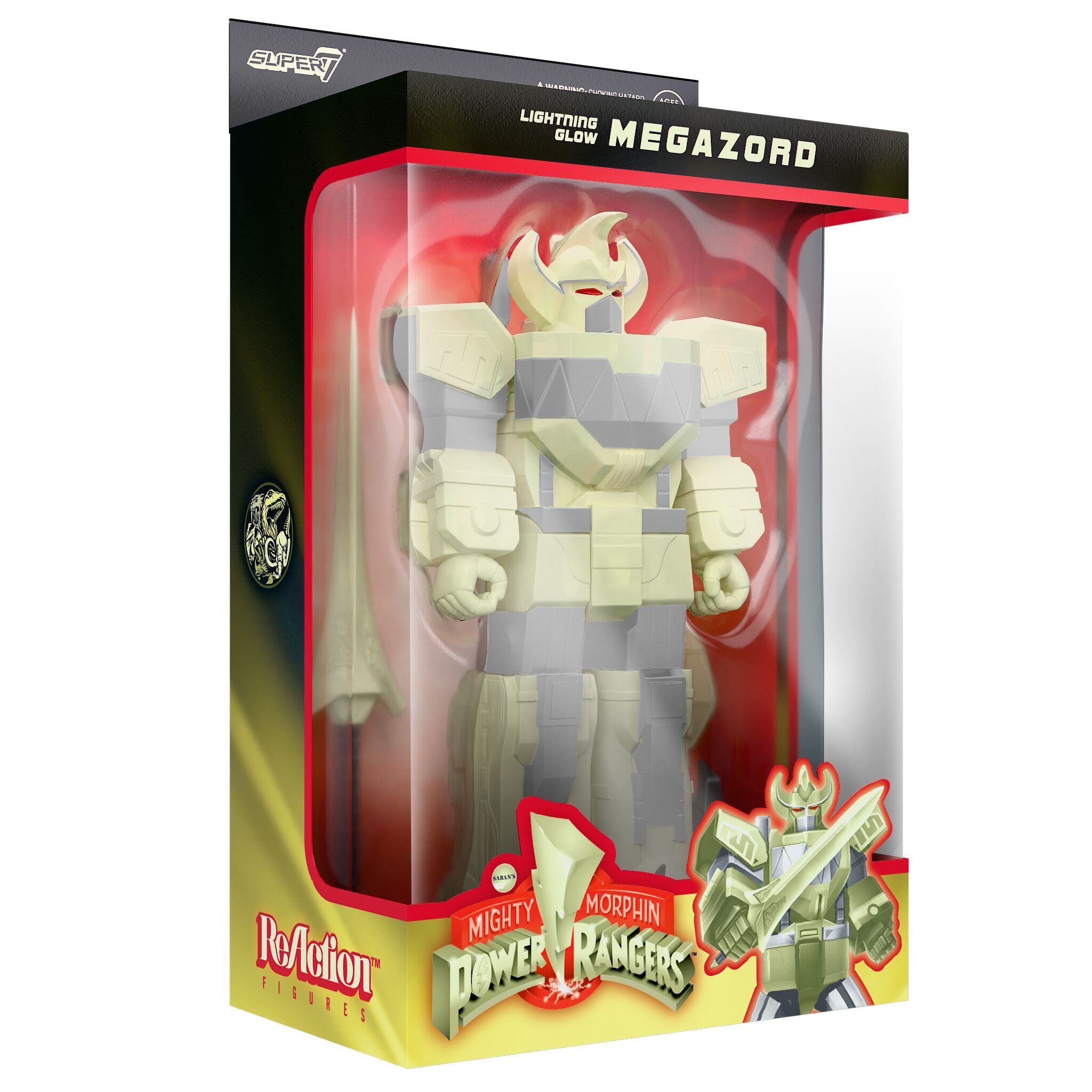 Super7 Power Rangers Megazord figurina fosforescenta 14,6 cm