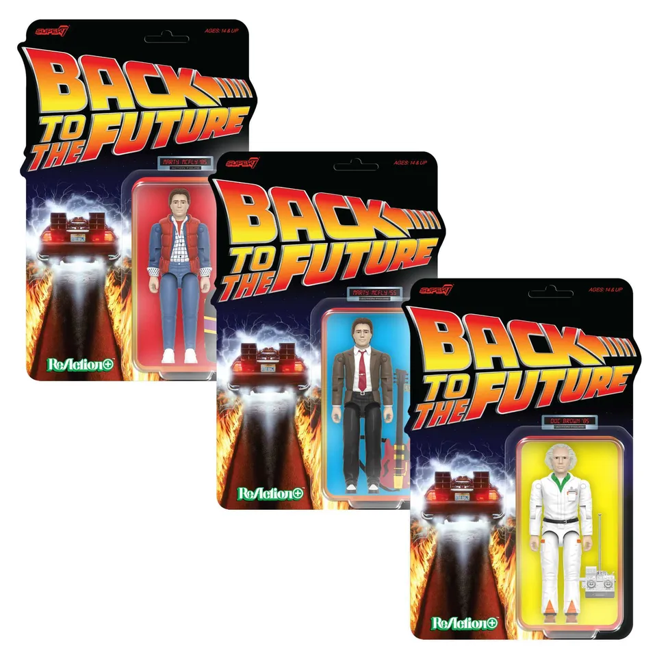 Super7 ReAction+ Back to the Future set 3 figurine articulate vintage