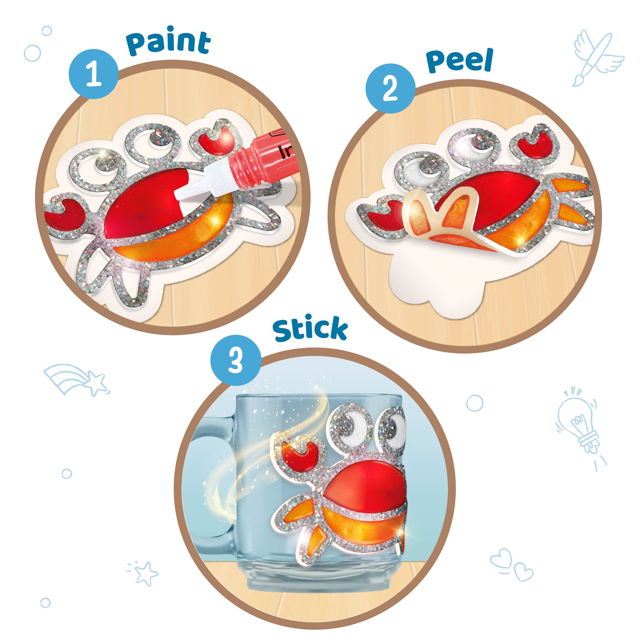 Imagimake Jelly Stickers Ocean set stickere 6 buc