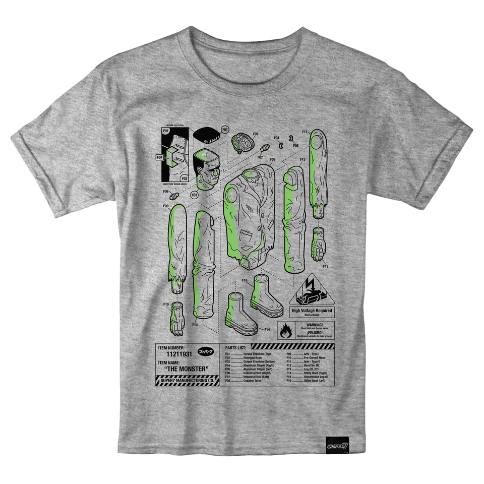 Super7 Universal Monsters Frankenstein tricou cu imprimeu