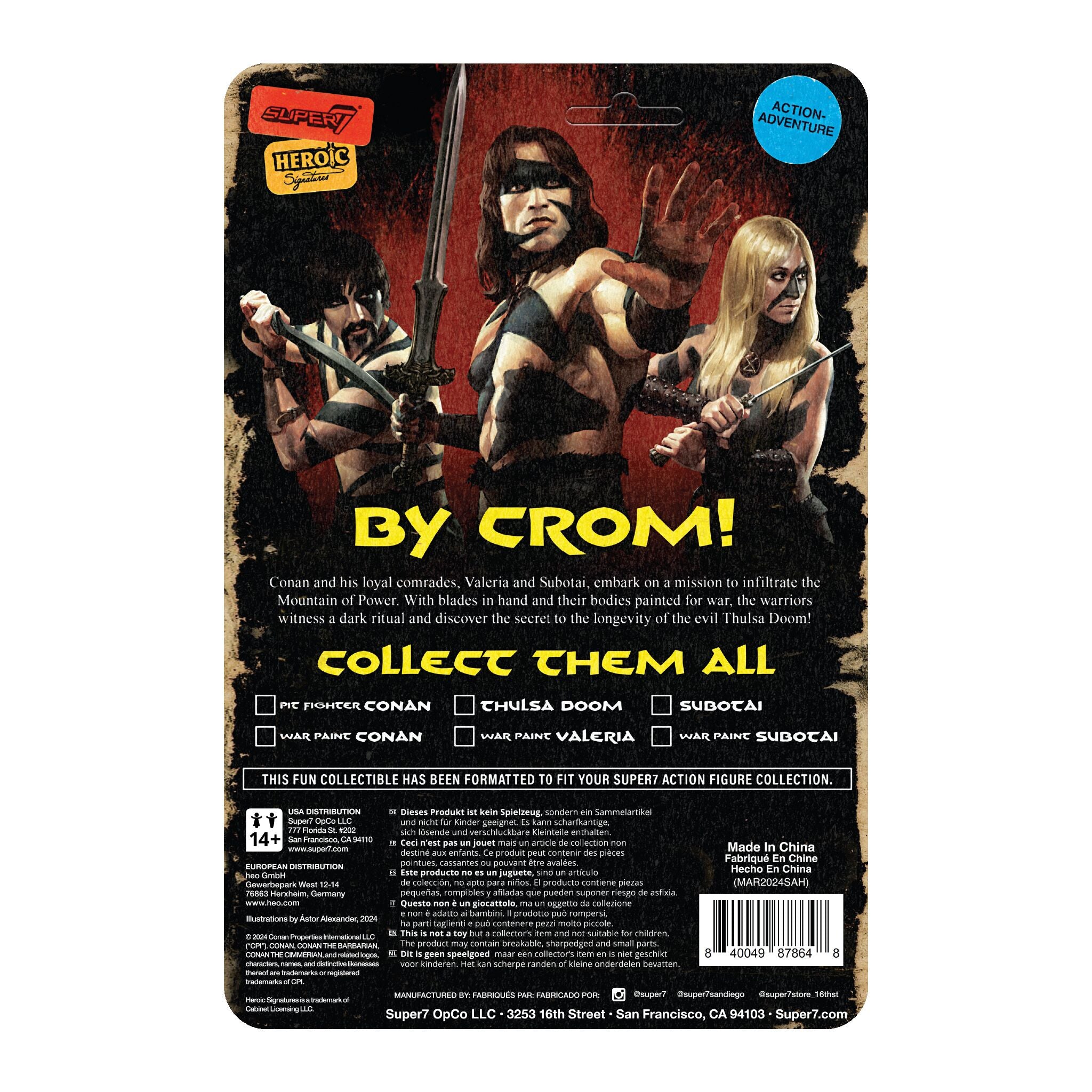Super7 ReAction Conan Subotai figurina vopsea razboi