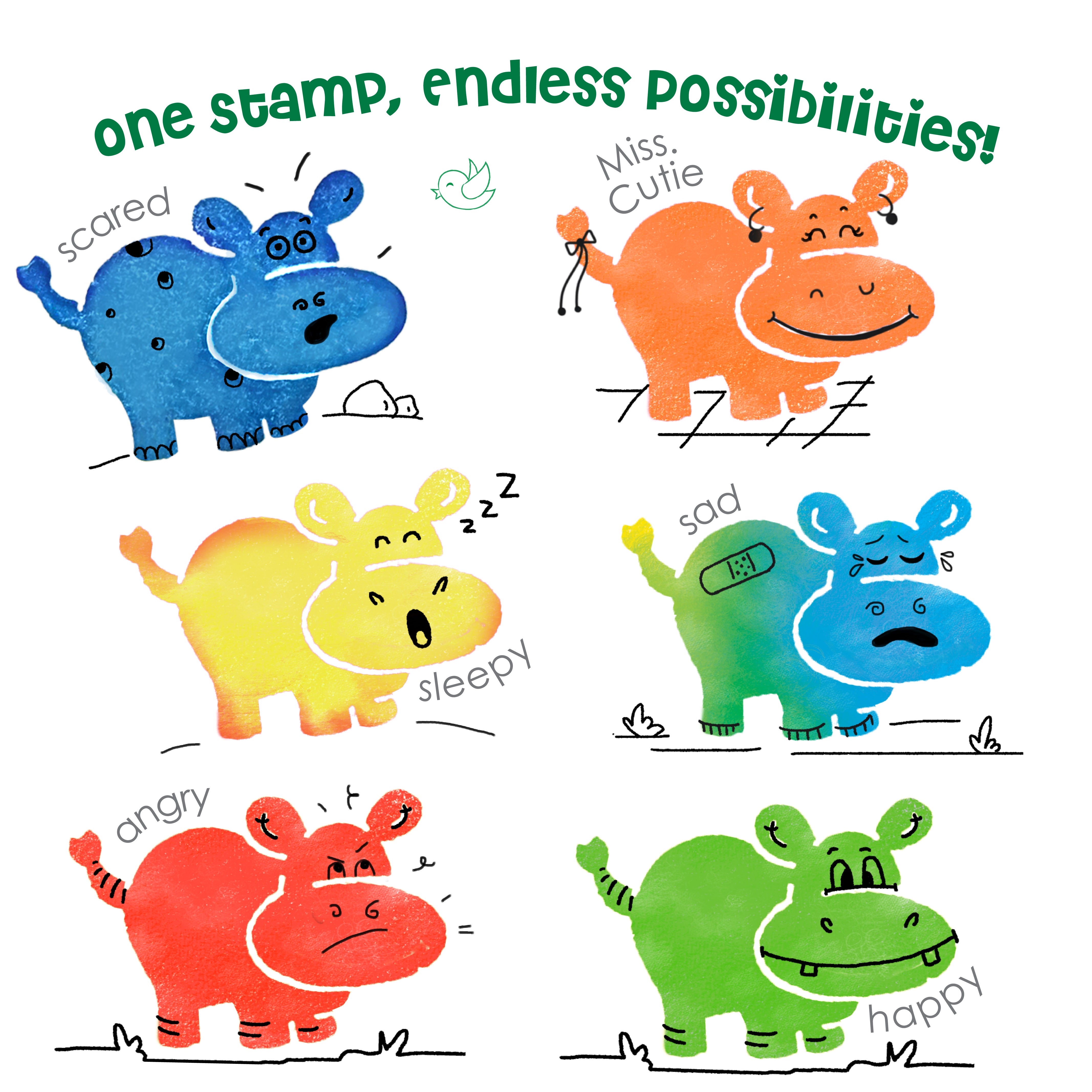 Imagimake Stamp Art Jungle set stampile 6 stampile 3+ ani