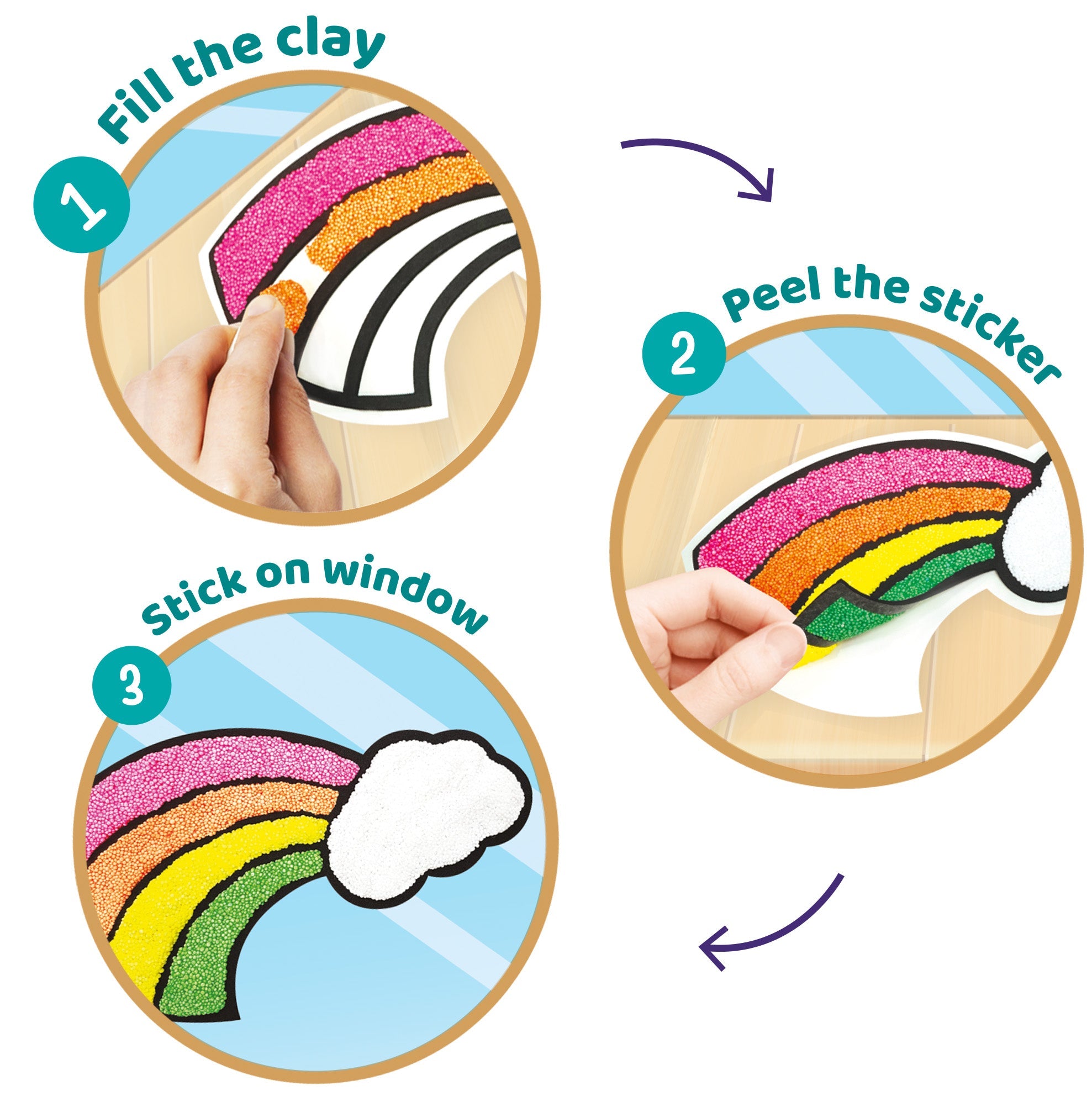 Imagimake Clay Stickers Wonderland set stickere 12 pungi