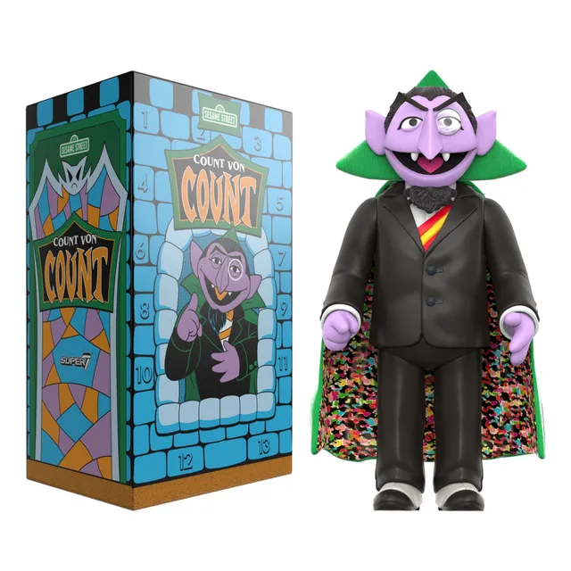 Super7 Sesame Street Count von Count figurină 38 cm articulată