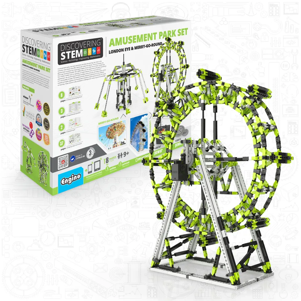 Engino Discovering STEM Amusement Park set constructie 8 modele 9+