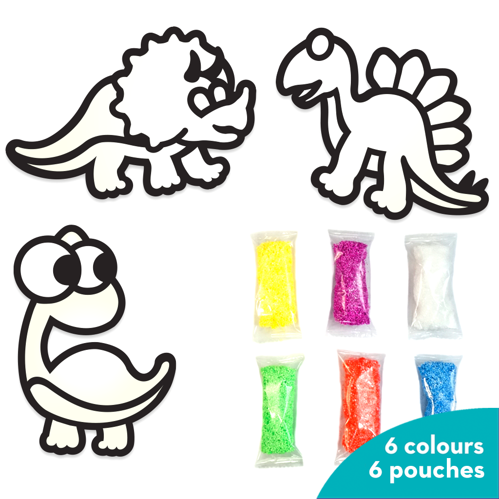 Imagimake Clay Stickers Dino Pals stickere lut dinozauri 3 buc