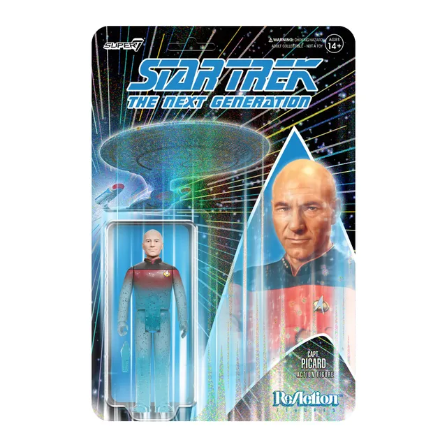 Super7 ReAction Star Trek Picard Transporter figurina glitter