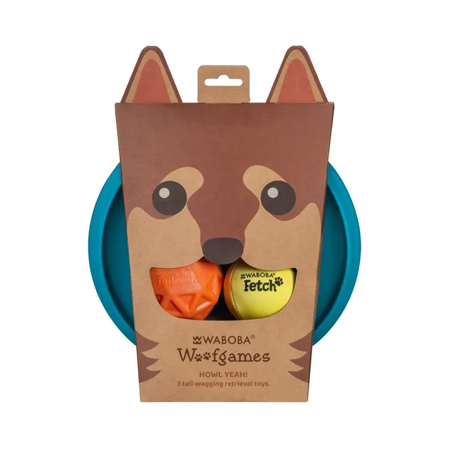 Waboba Woofgames jucării câini aport 3 buc apă + uscat