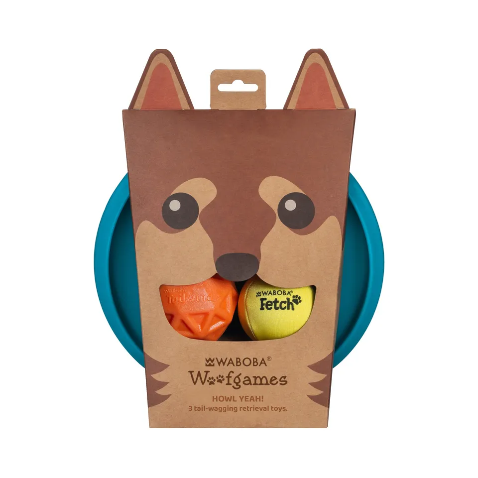 Waboba Woofgames jucării câini aport 3 buc apă + uscat