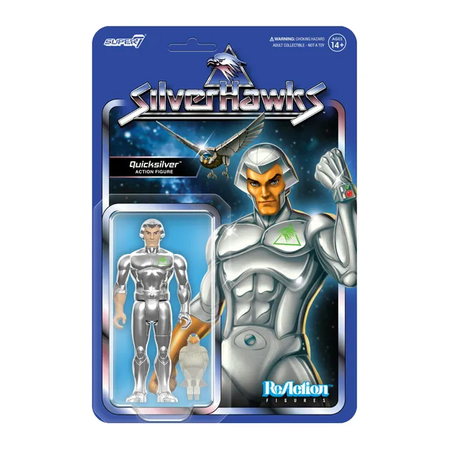 Super7 SilverHawks Quicksilver figurina metalizata Tally-Hawk