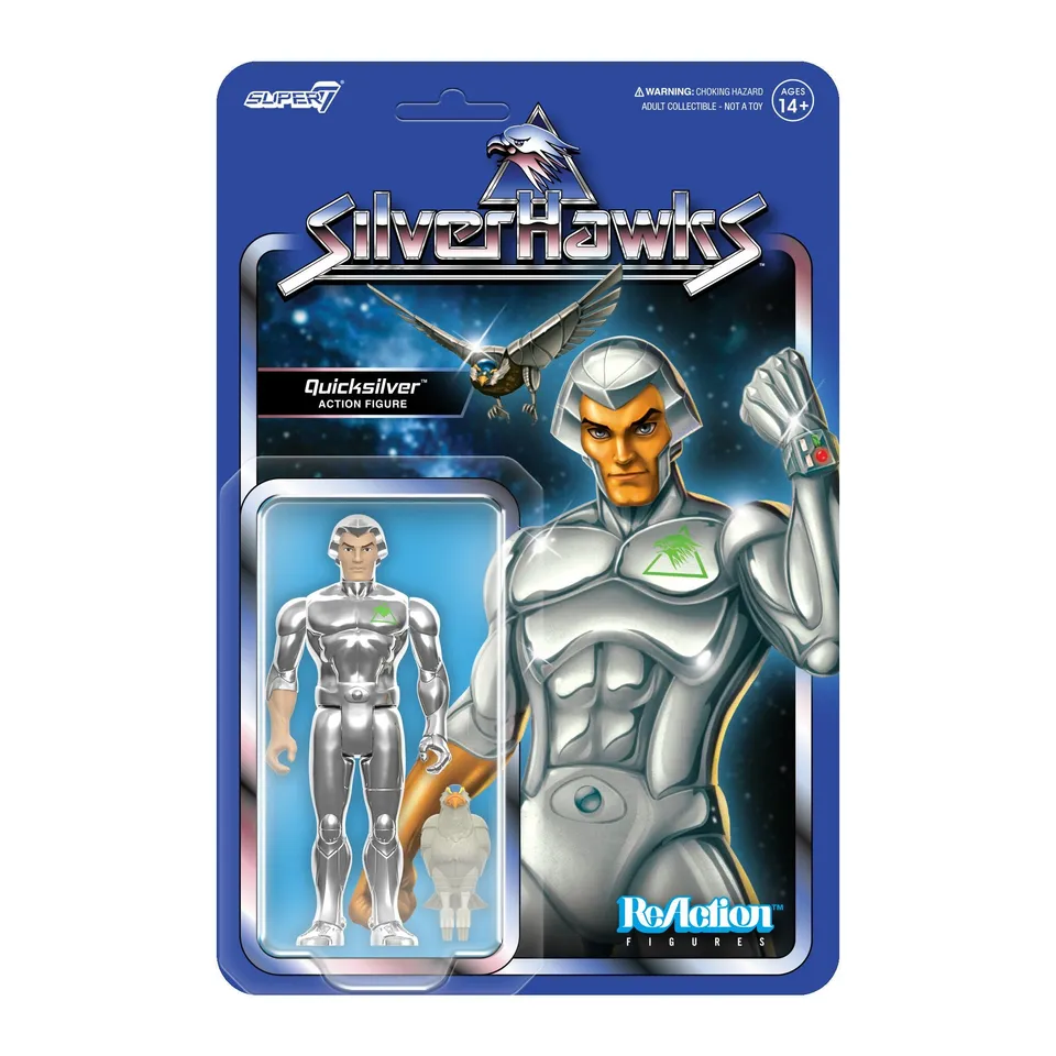 Super7 SilverHawks Quicksilver figurina metalizata Tally-Hawk