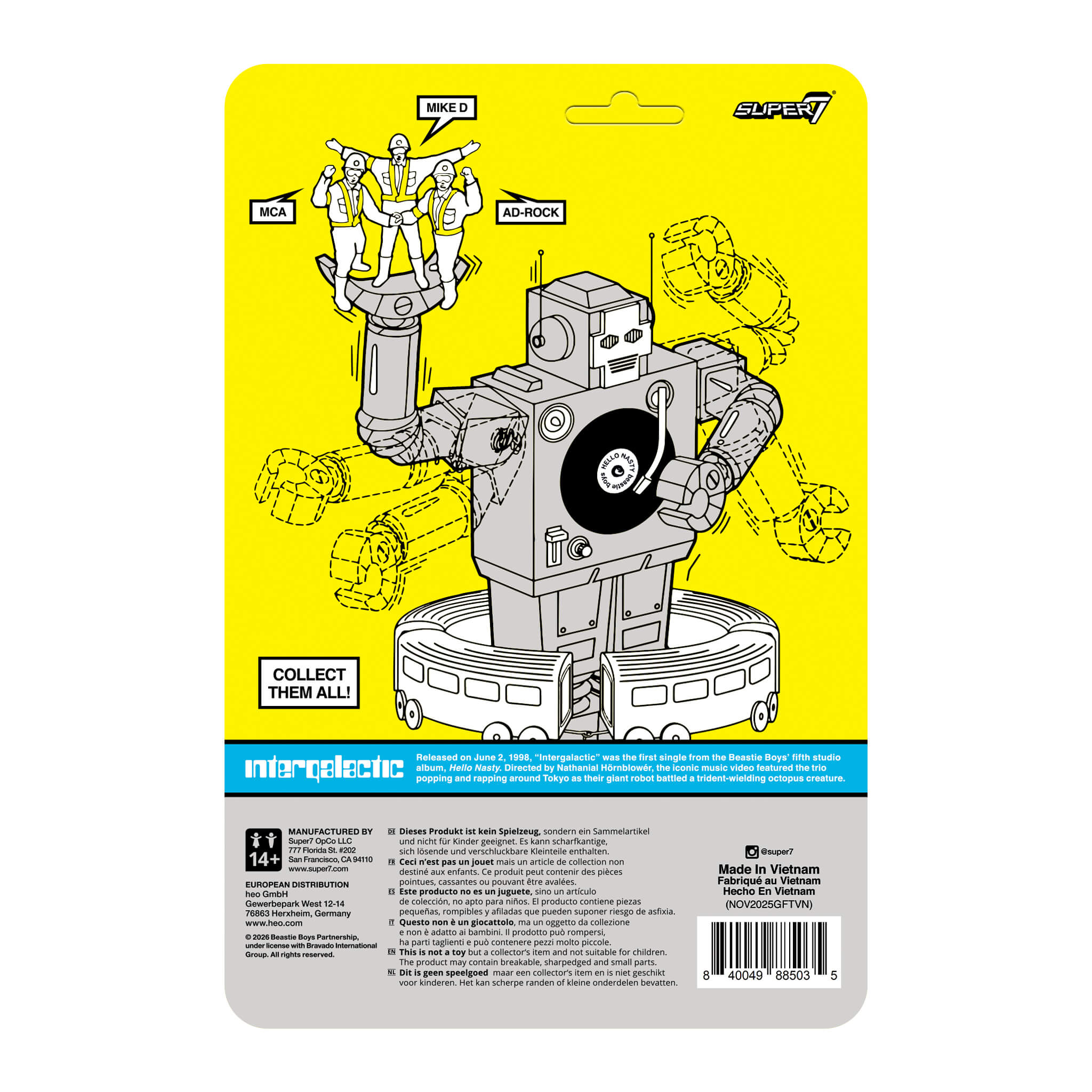 Super7 ReAction Beastie Boys Mike D figurina 9,5 cm Intergalactic