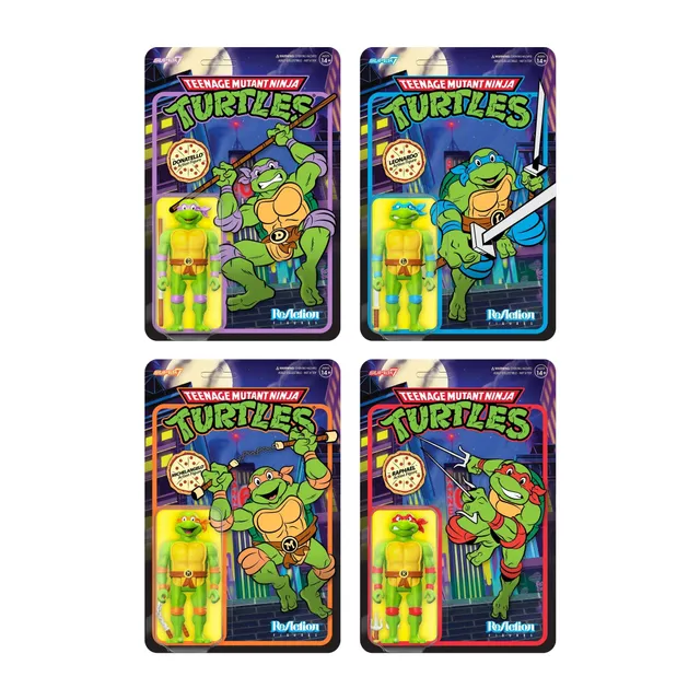 Super7 ReAction Turtles Wave 7 figurine set 4 Toon