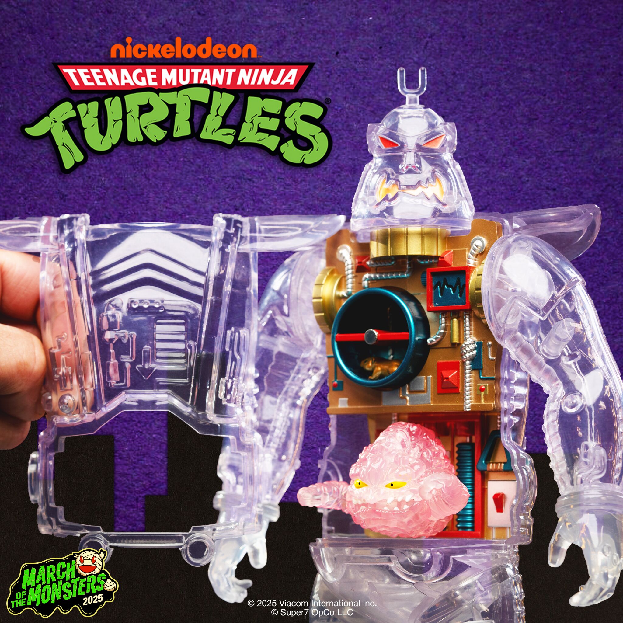 Super7 TMNT Krang Android figurină transparentă 28 cm