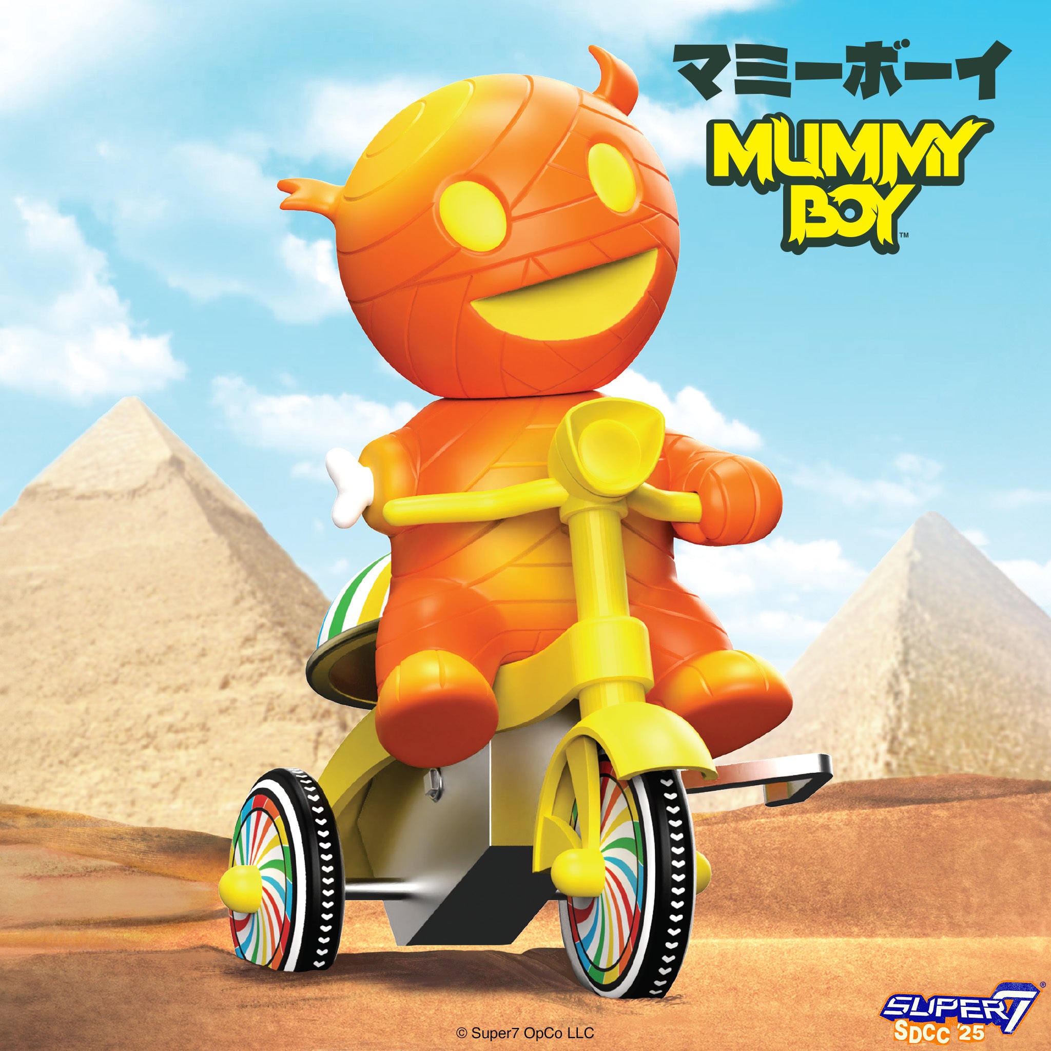 Super7 Super Cycles Mummy Boy figurina tricicla portocalie