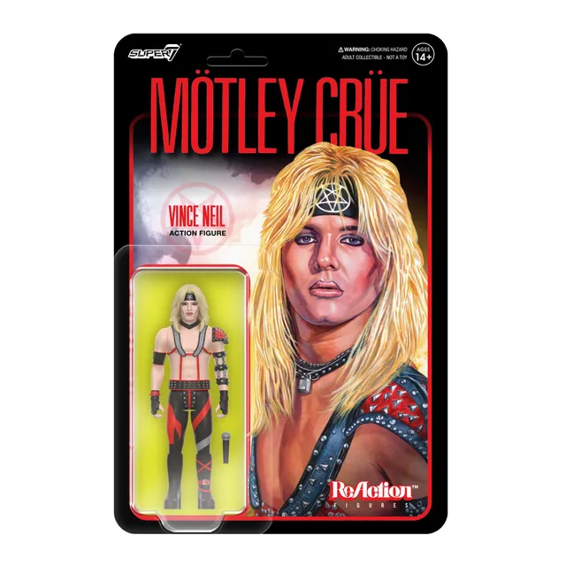 Super7 ReAction Vince Neil Shout At The Devil figurina 9,5 cm