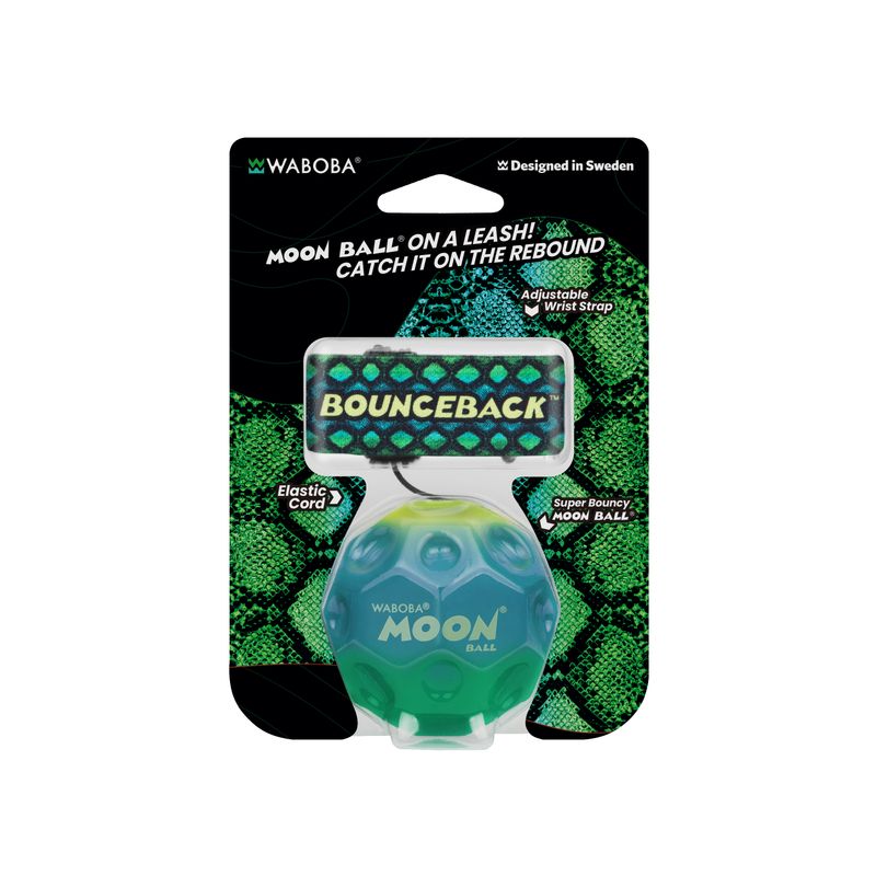 Waboba Gradient Bounceback minge elastic verde