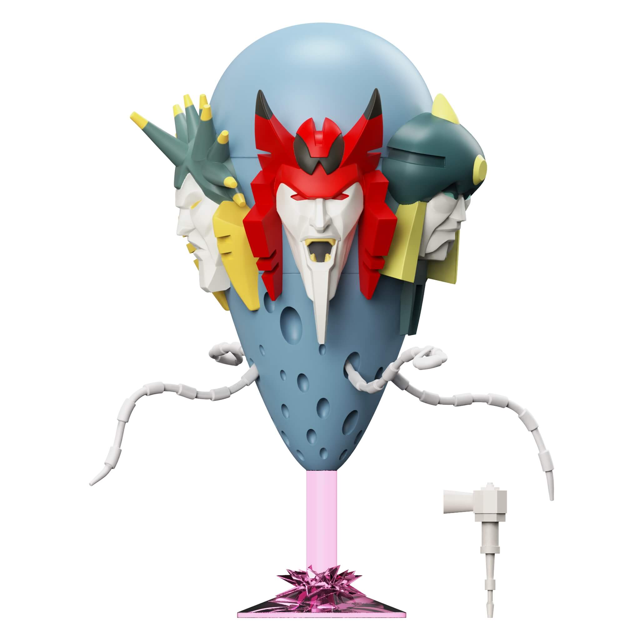 Super7 Transformers ReAction Quintesson G1 figurina 10cm