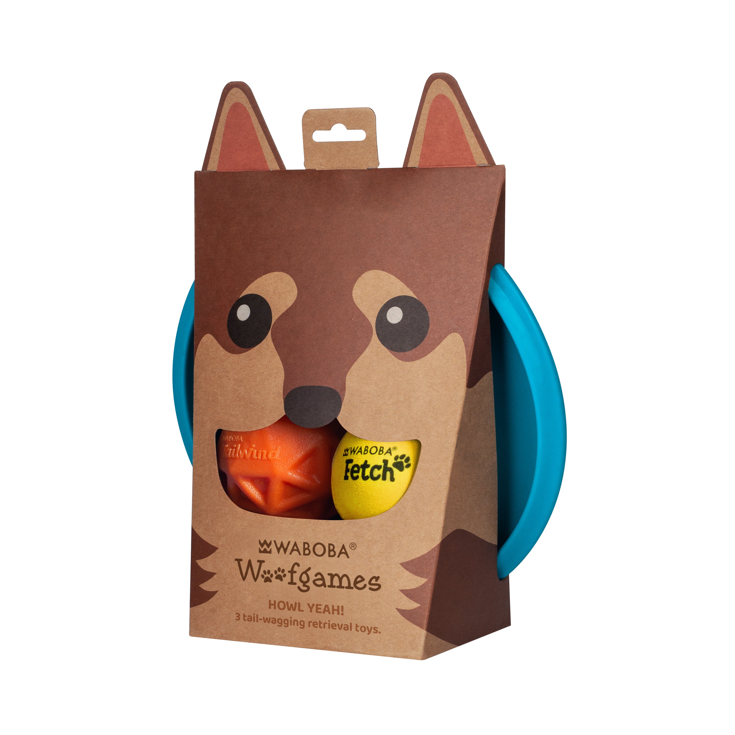 Waboba Woofgames jucării câini aport 3 buc apă + uscat