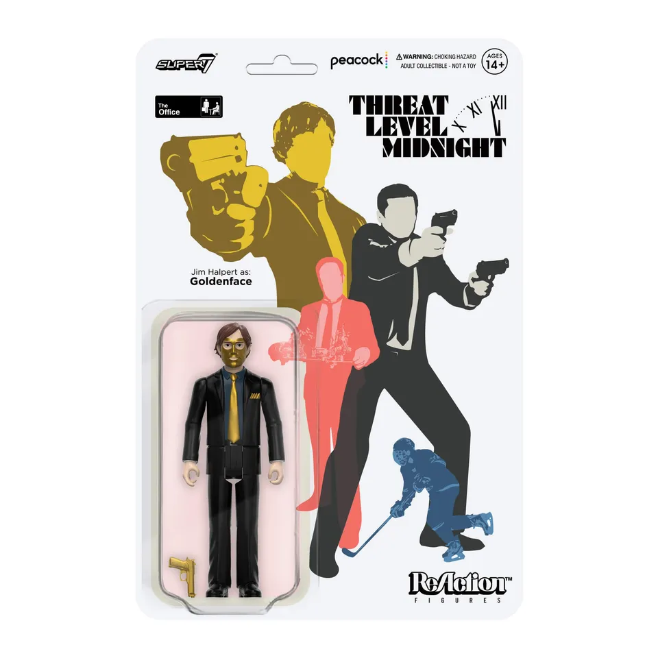 Super7 ReAction Jim Halpert Goldenface figurina 9,5 cm