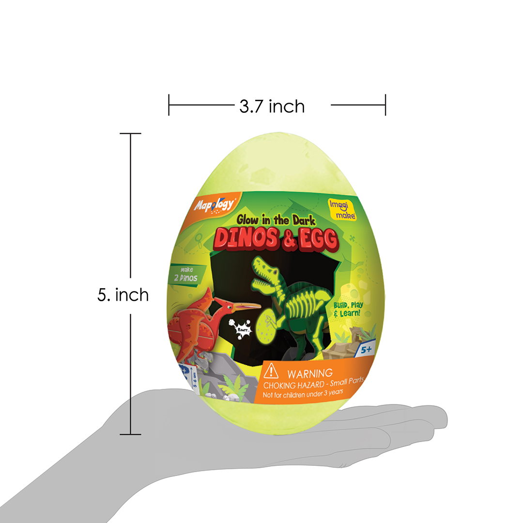 Imagimake Dino Egg jucarie dinozaur verde fosforescent