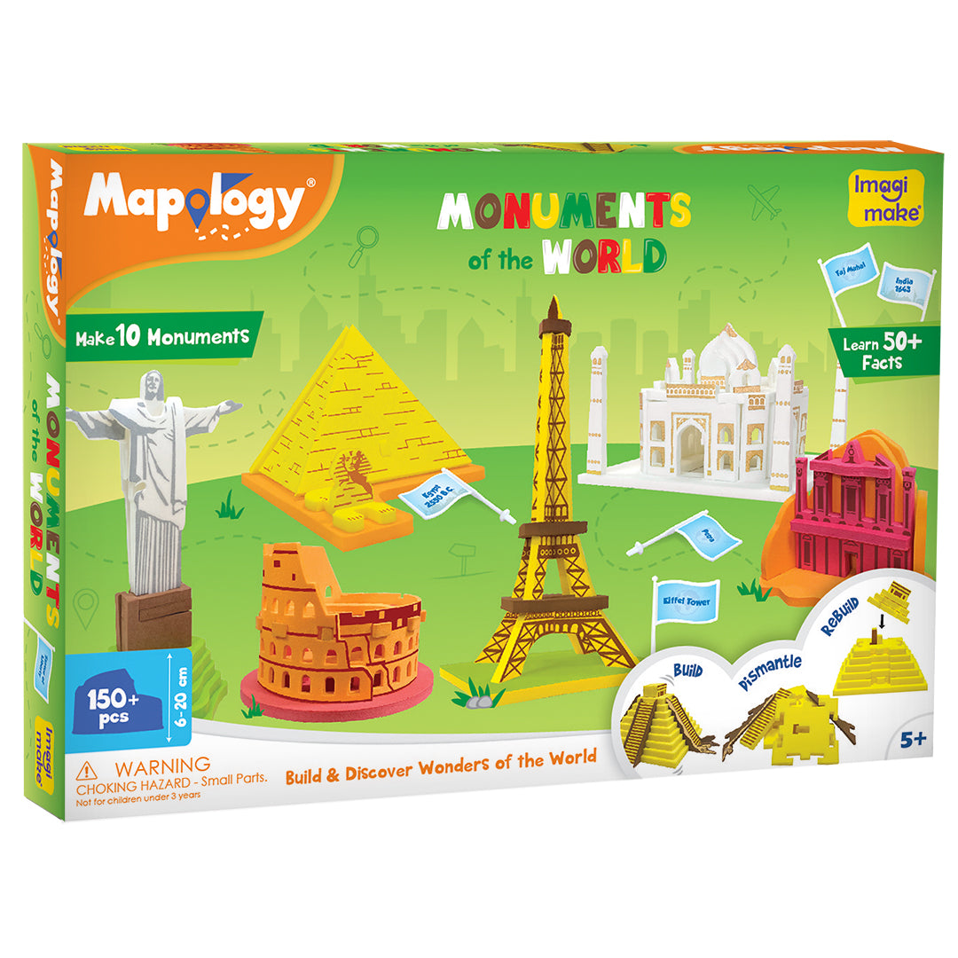 Imagimake Mapology Monuments puzzle 3D 150 piese lume
