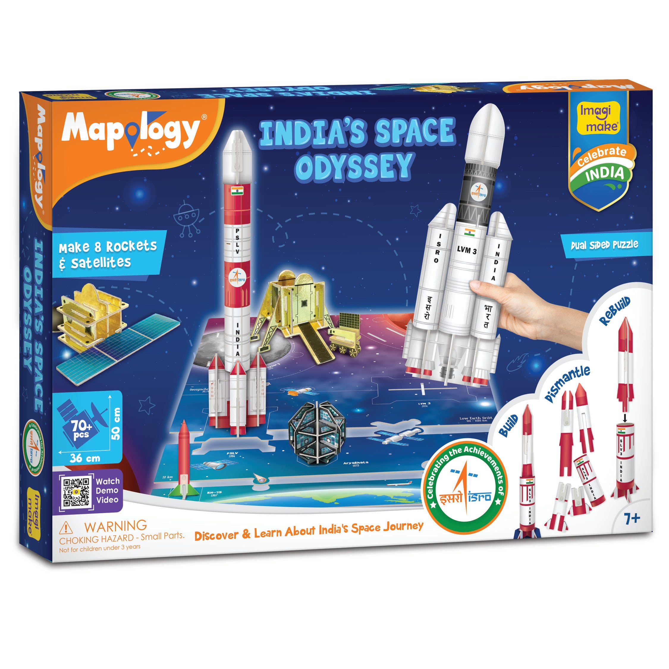 Imagimake Mapology India's Space Odyssey set rachete 7+