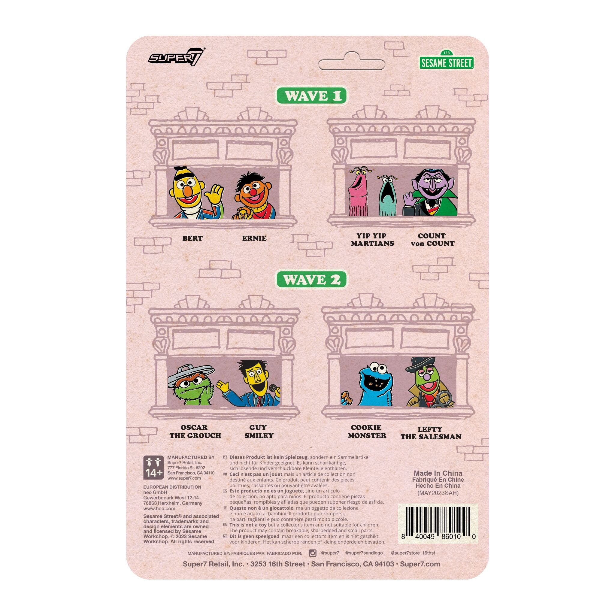 Super7 Sesame Street ReAction figurină Guy Smiley cu pâine