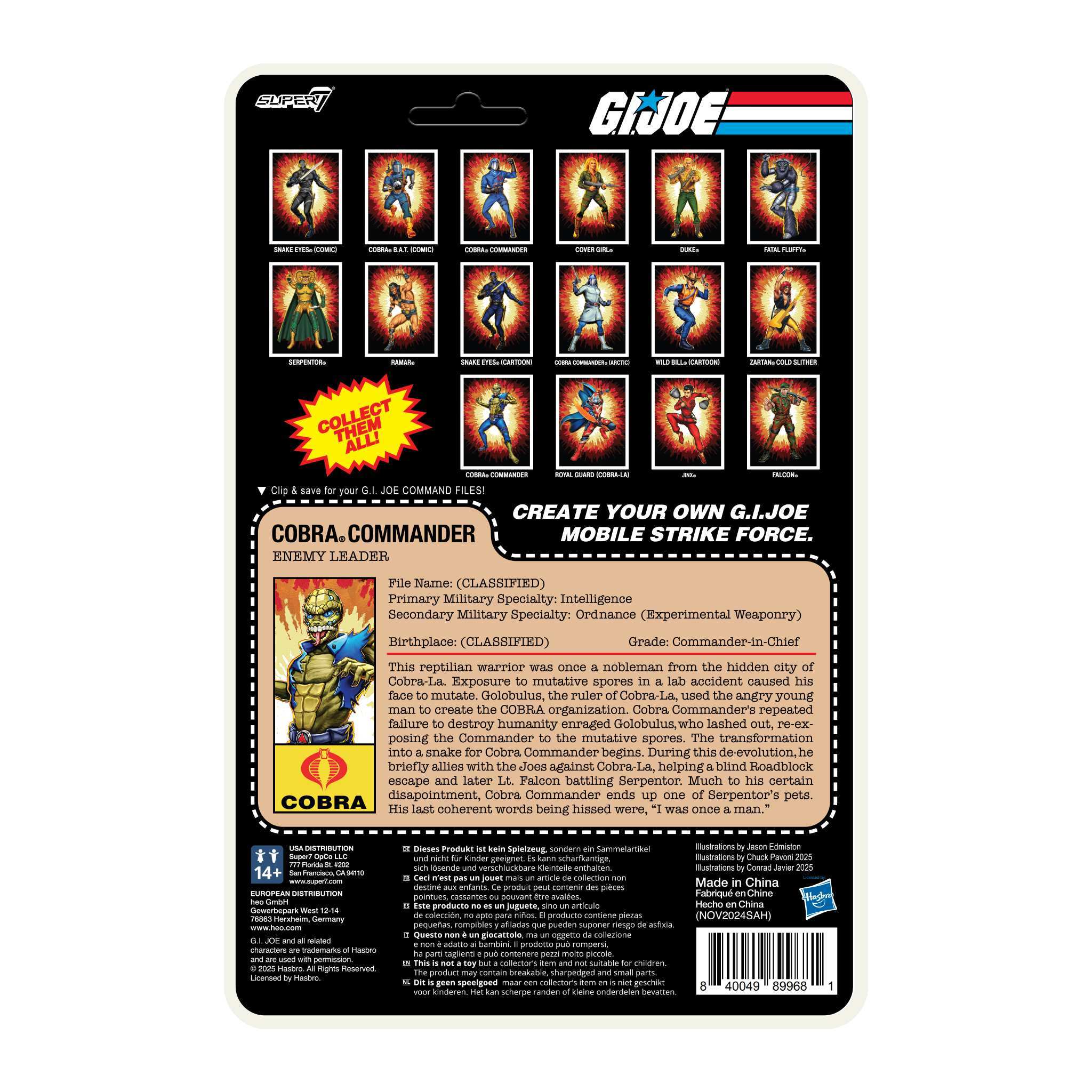 Super7 G.I. Joe Cobra Commander figurina Once a Man