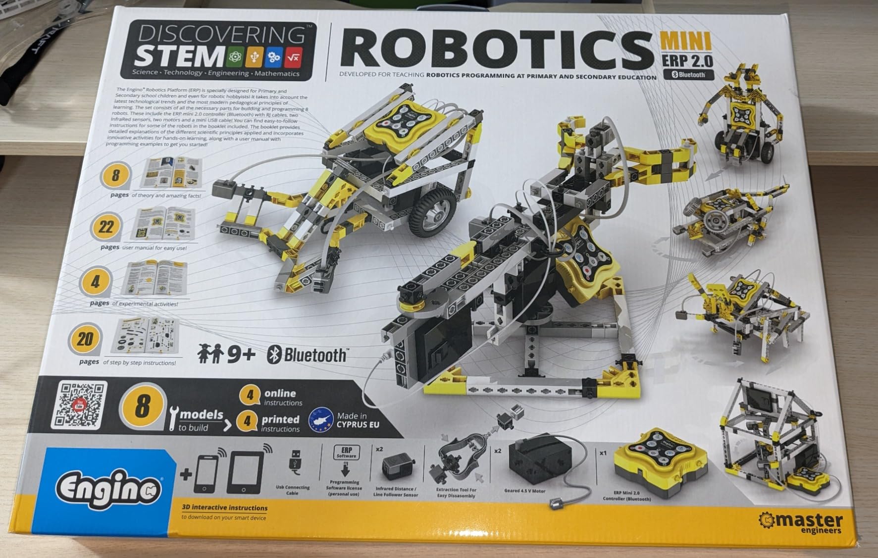 Engino Discovering STEM Mini ERP 2.0 robot programabil 8 modele