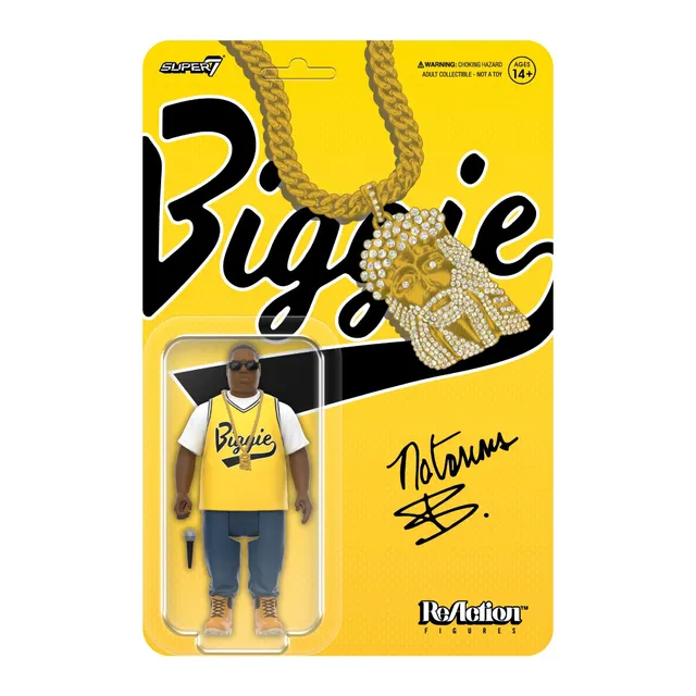 Super7 Notorious B.I.G. Yellow Jersey figurina rap