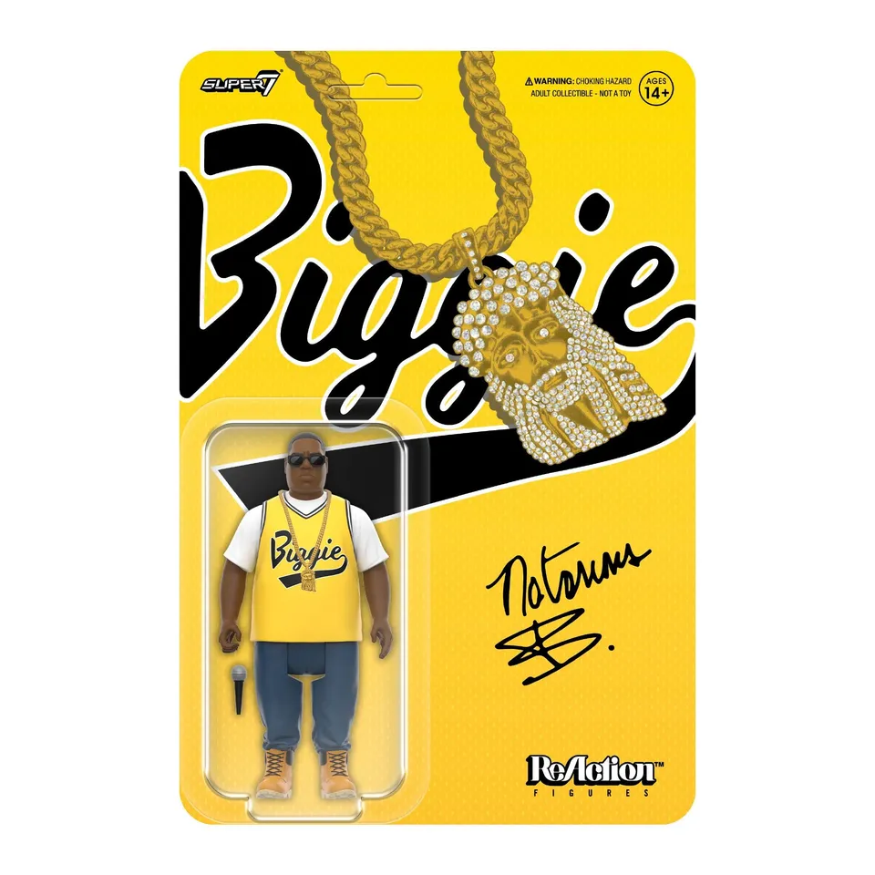 Super7 Notorious B.I.G. Yellow Jersey figurina rap