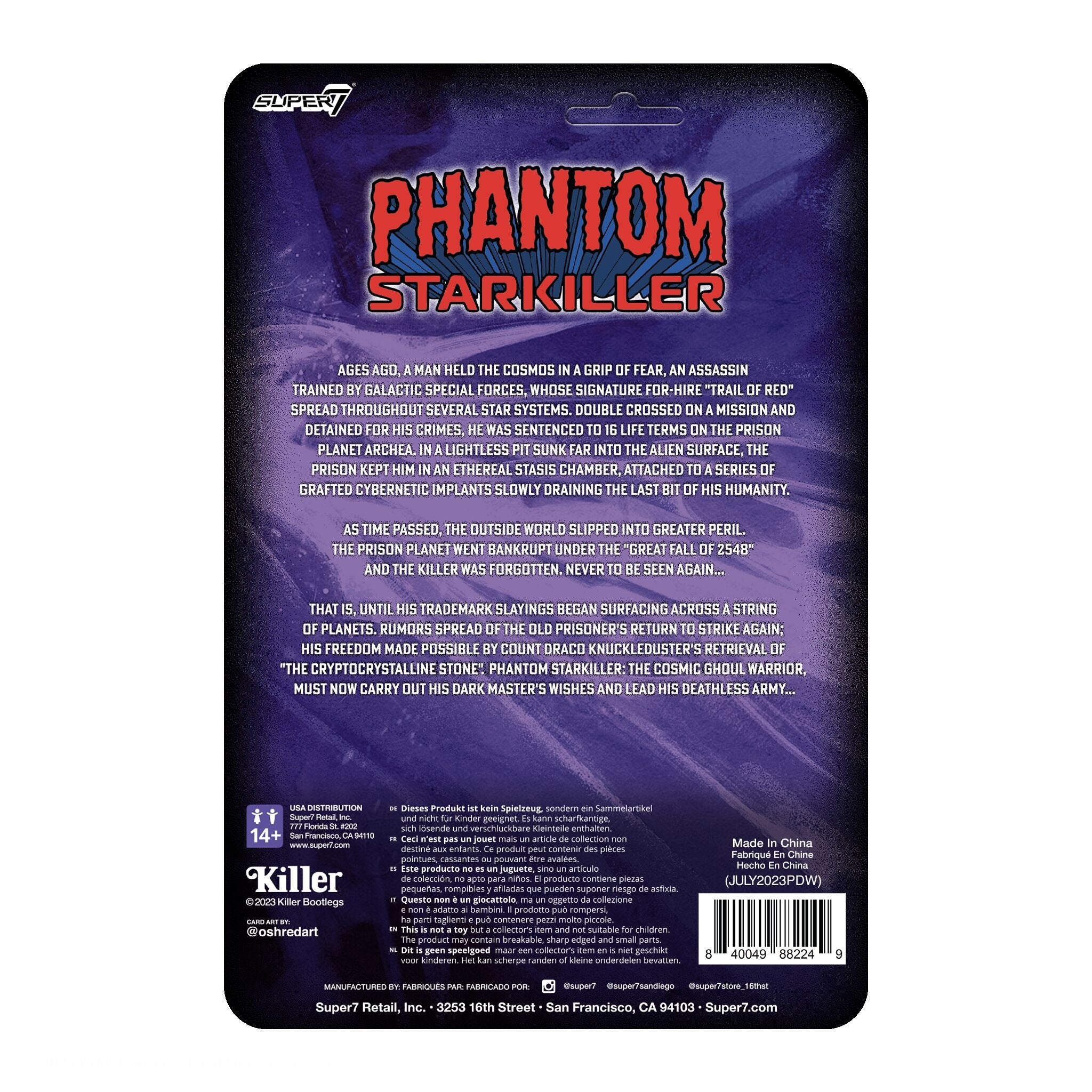 Super7 ReAction Phantom Starkiller Ghost figurină translucidă