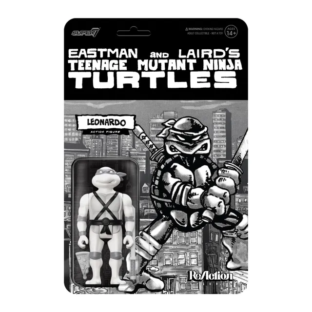 Super7 ReAction TMNT Leonardo figurină gri benzi desenate