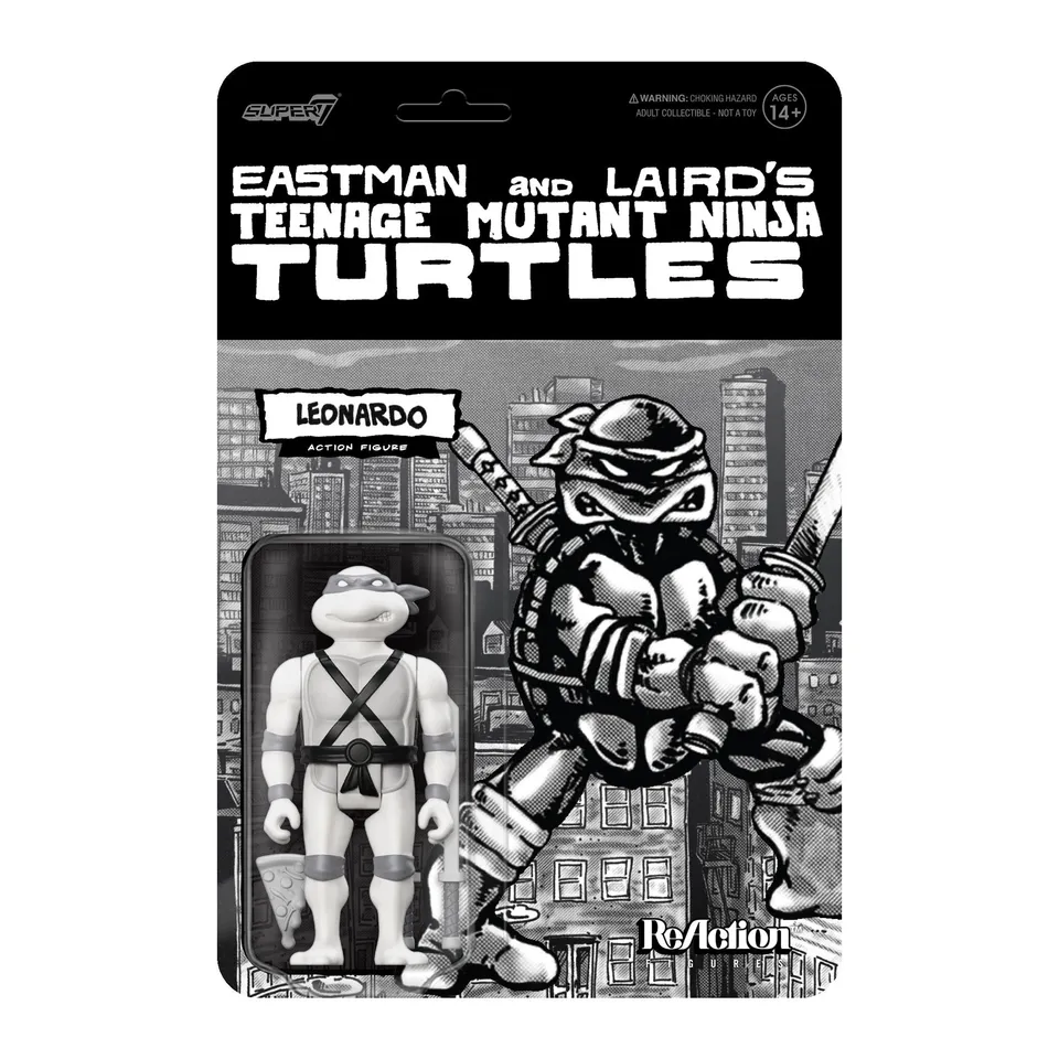 Super7 ReAction TMNT Leonardo figurină gri benzi desenate