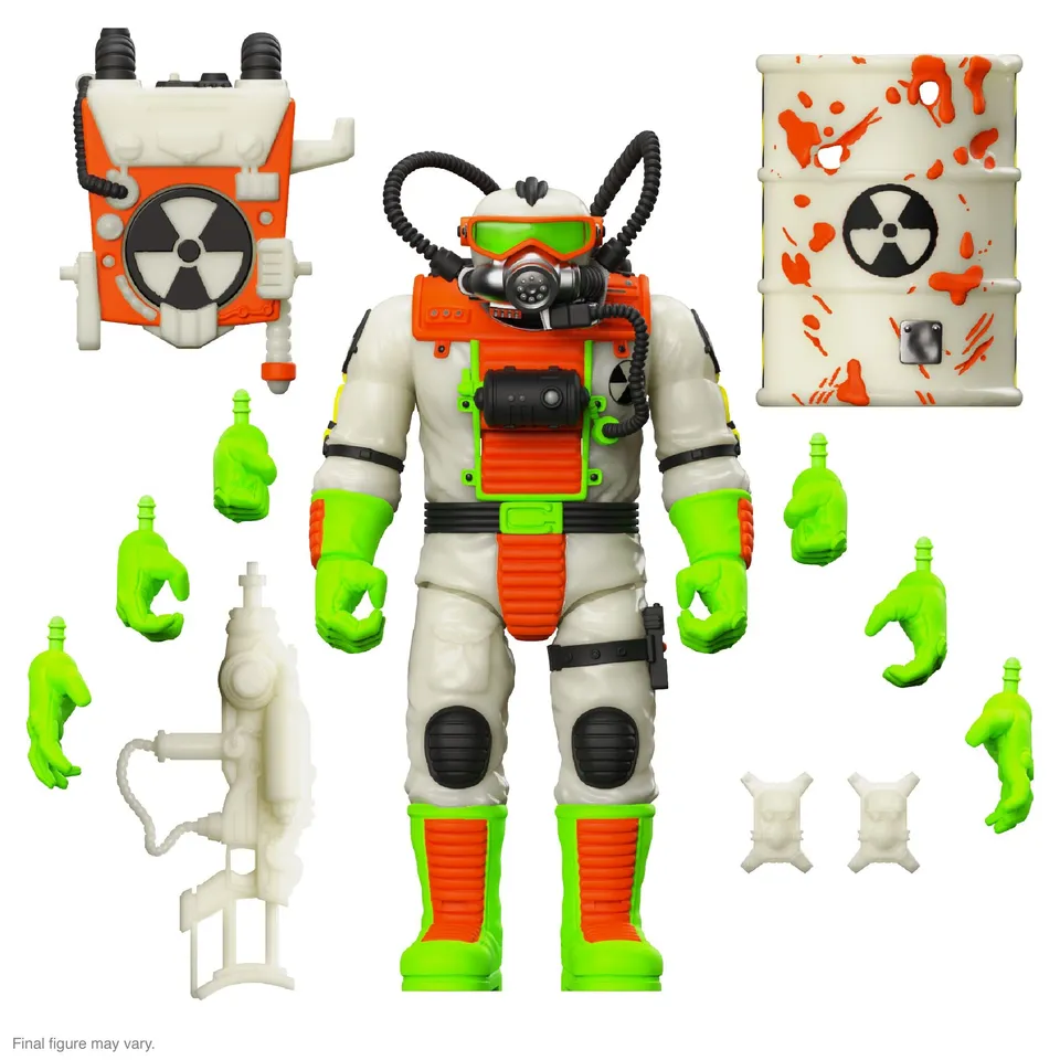 Super7 Toxic Crusaders Radiation Ranger figurina fosforescenta