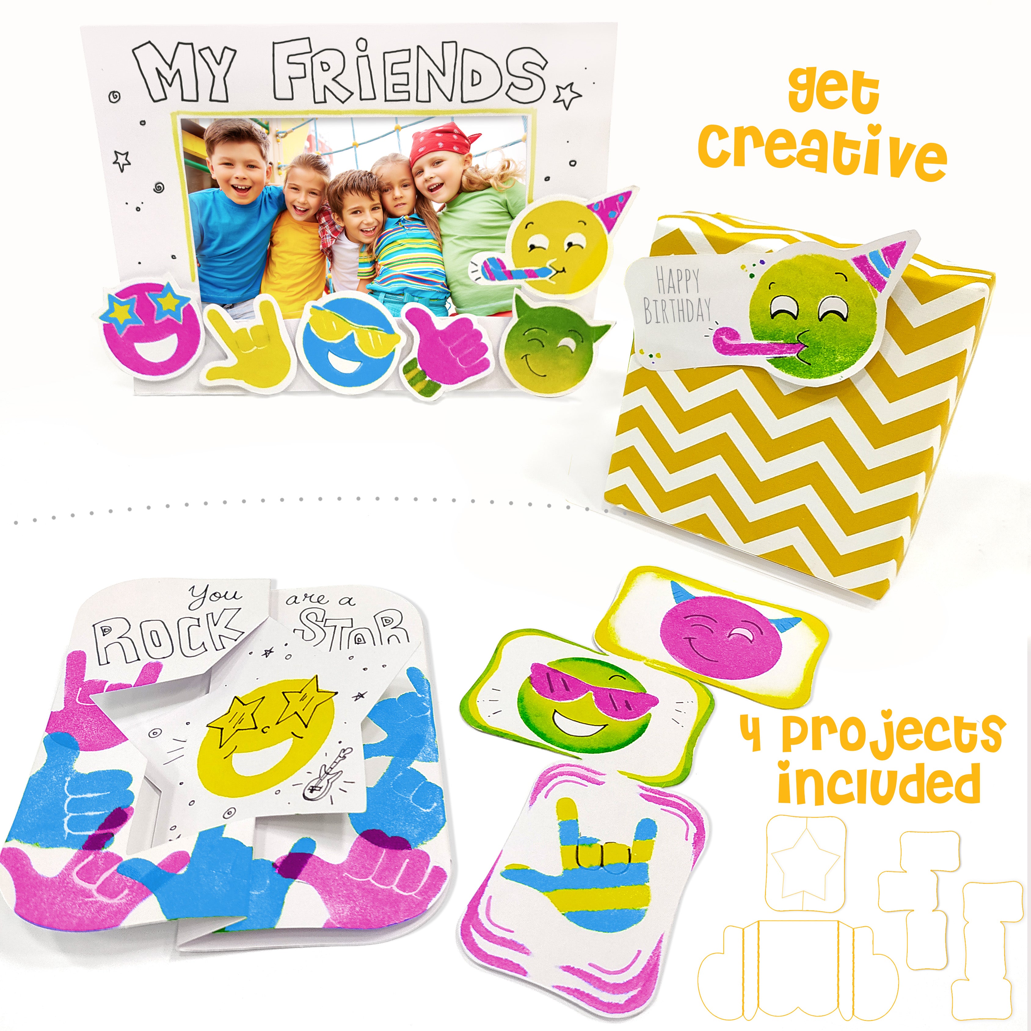 Imagimake Stamp Art Smiley set stampile 6 modele